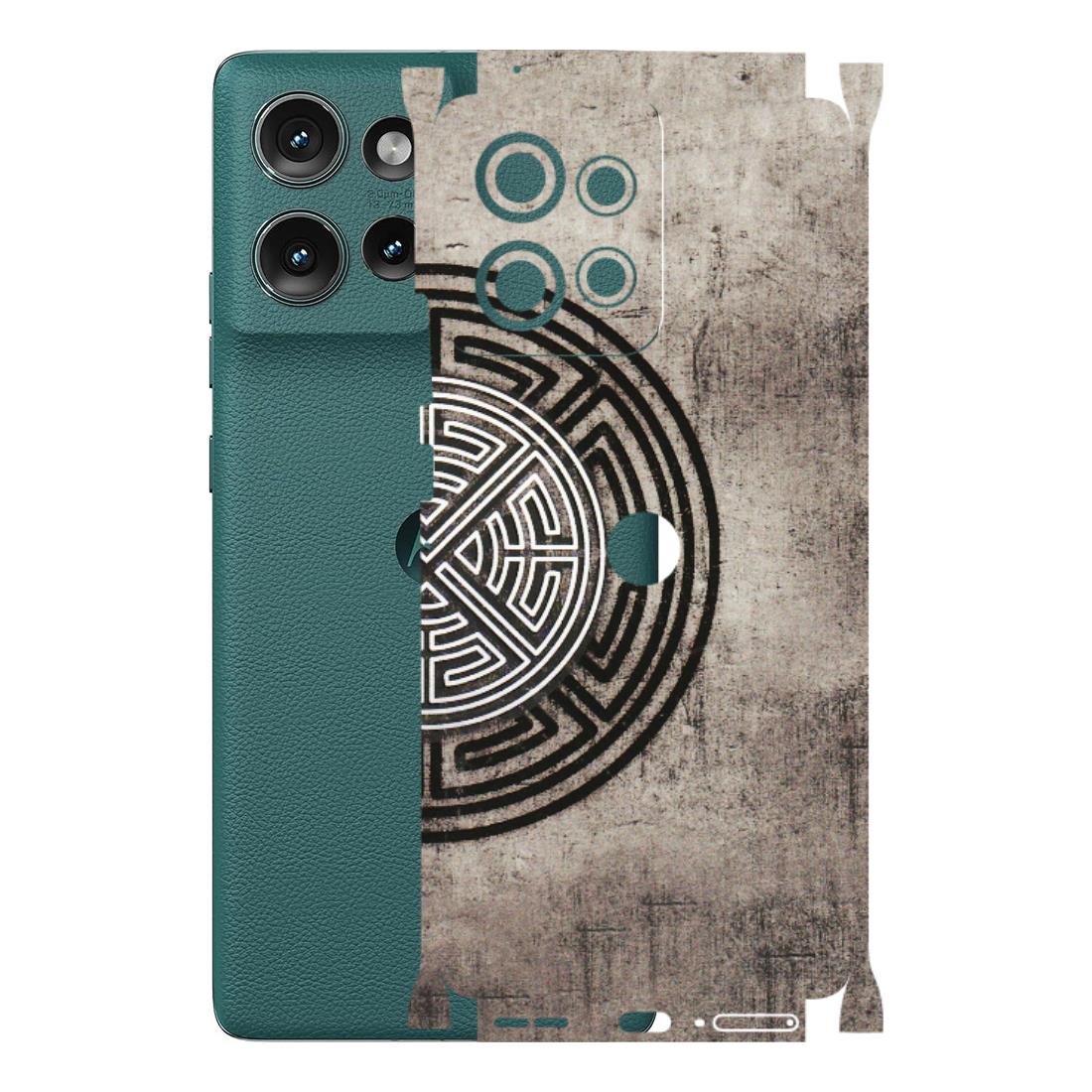 Motorola Phone Skins (All Models) - Mysterious Circular Design - 3D Embossed Finish (L-63) Motorola Edge 50 (5G)
