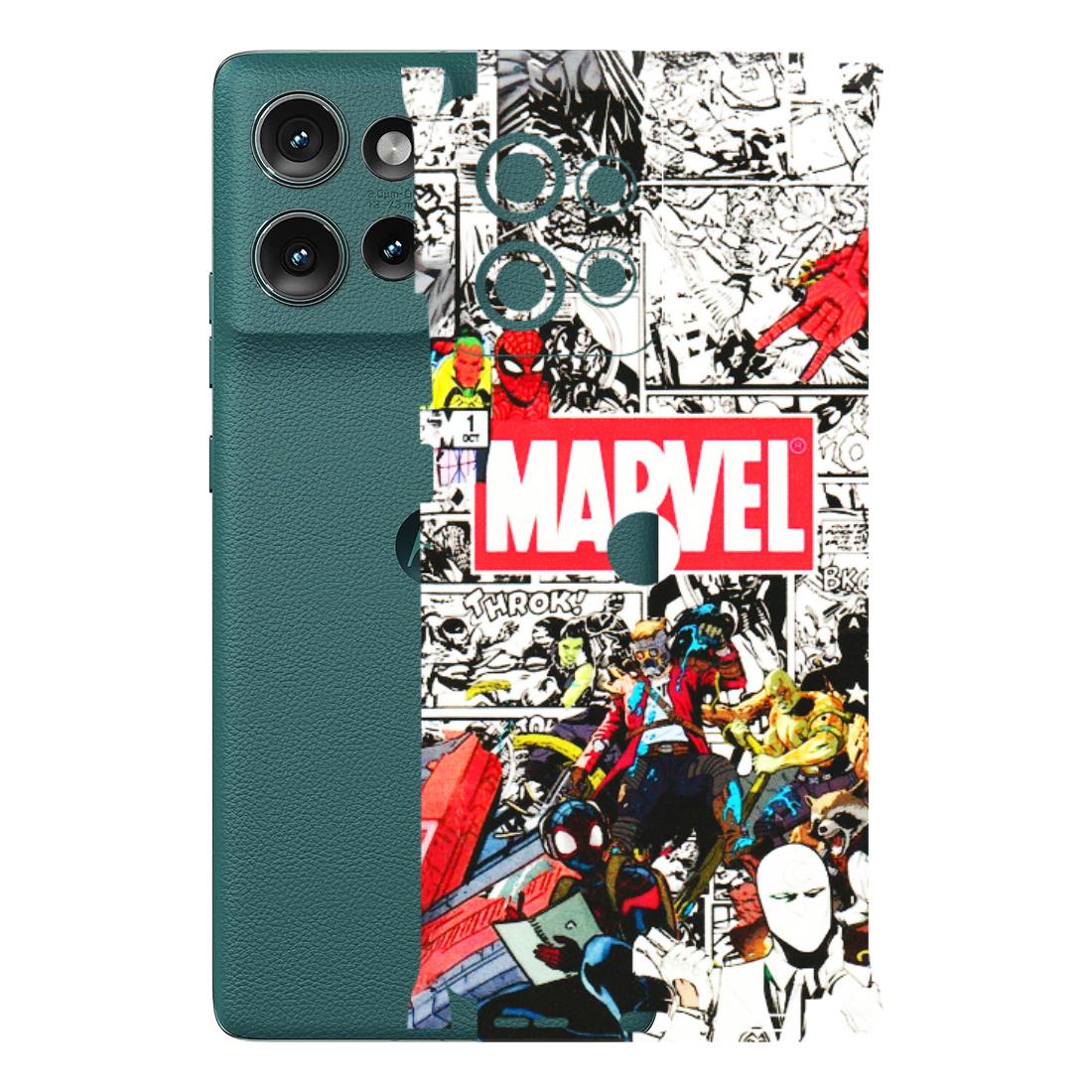 Motorola Phone Skins (All Models) - Marvel Colorful Comic - 3D Embossed Finish (L-64) Motorola Edge 50 (5G)