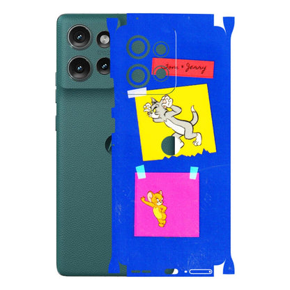 Motorola Phone Skins (All Models) - Tom N Jerry Sticky Notes - 3D Embossed Finish (L-88) Motorola Edge 50 (5G)