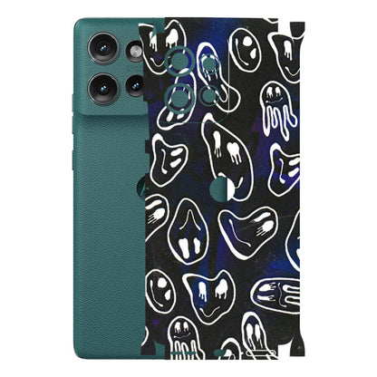 Motorola Phone Skins (All Models) - Distorted Smileys - 3D Embossed Finish (L-92) Motorola Edge 50 (5G)