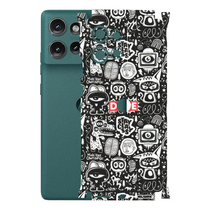 Motorola Phone Skins (All Models) - Dope Stay Classy Black Doodles - Matte Finish (M-126) Motorola Edge 50 (5G)