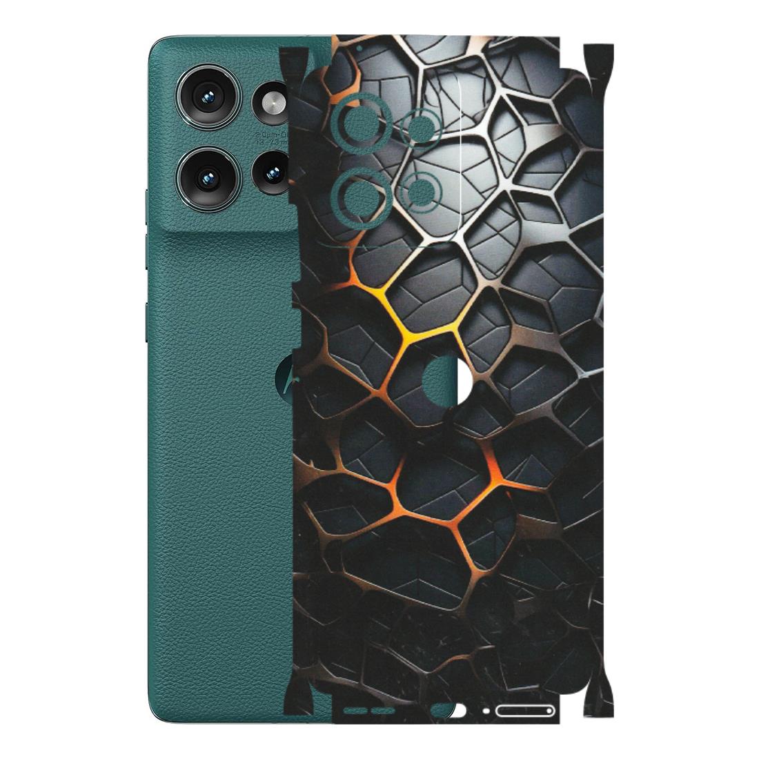 Motorola Phone Skins (All Models) - New Abstract Graphite Tiles - Matte Finish (M-130) Motorola Edge 50 (5G)