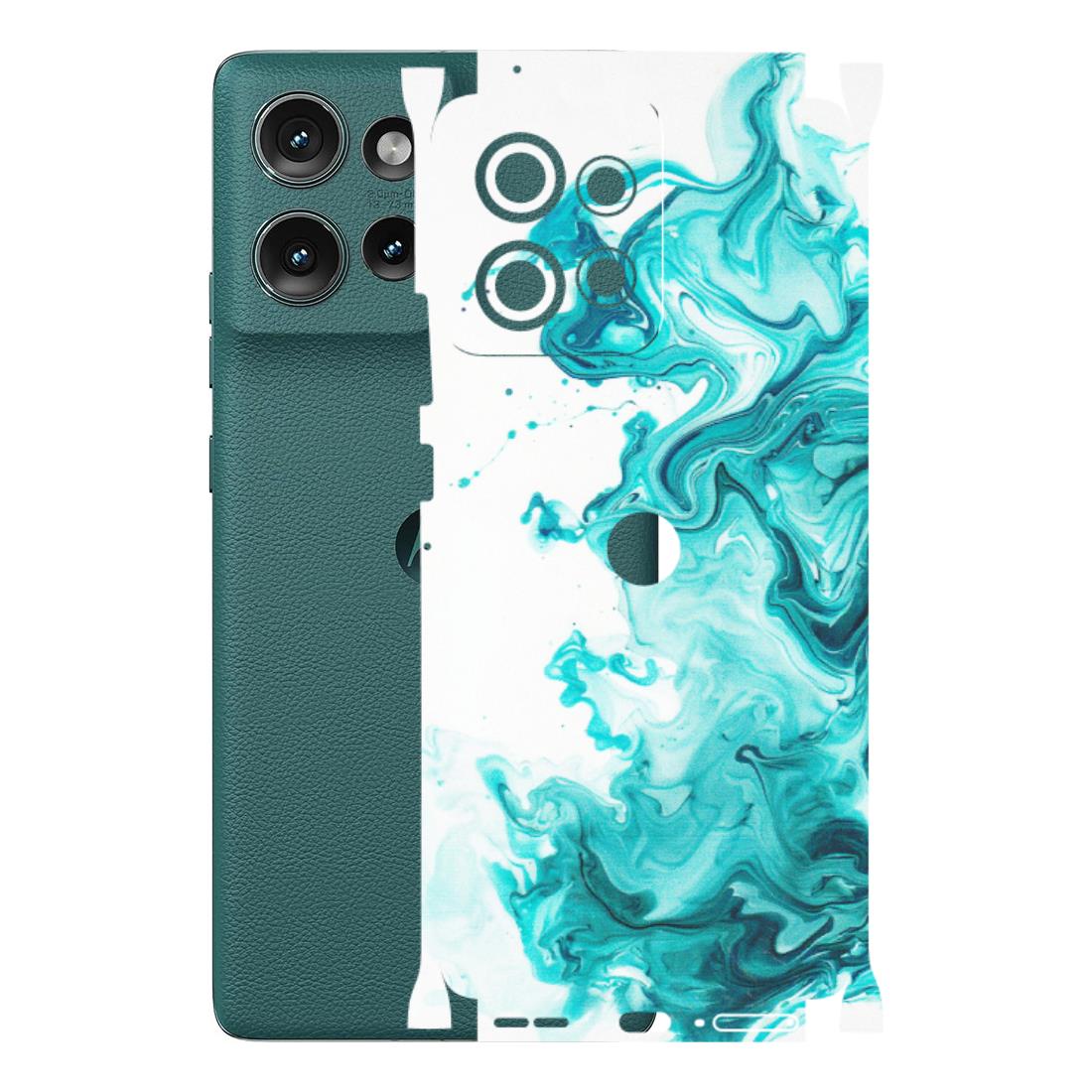 Motorola Phone Skins (All Models) - Sky Blue Abstract Colour - Matte Finish (M-146) Motorola Edge 50 (5G)