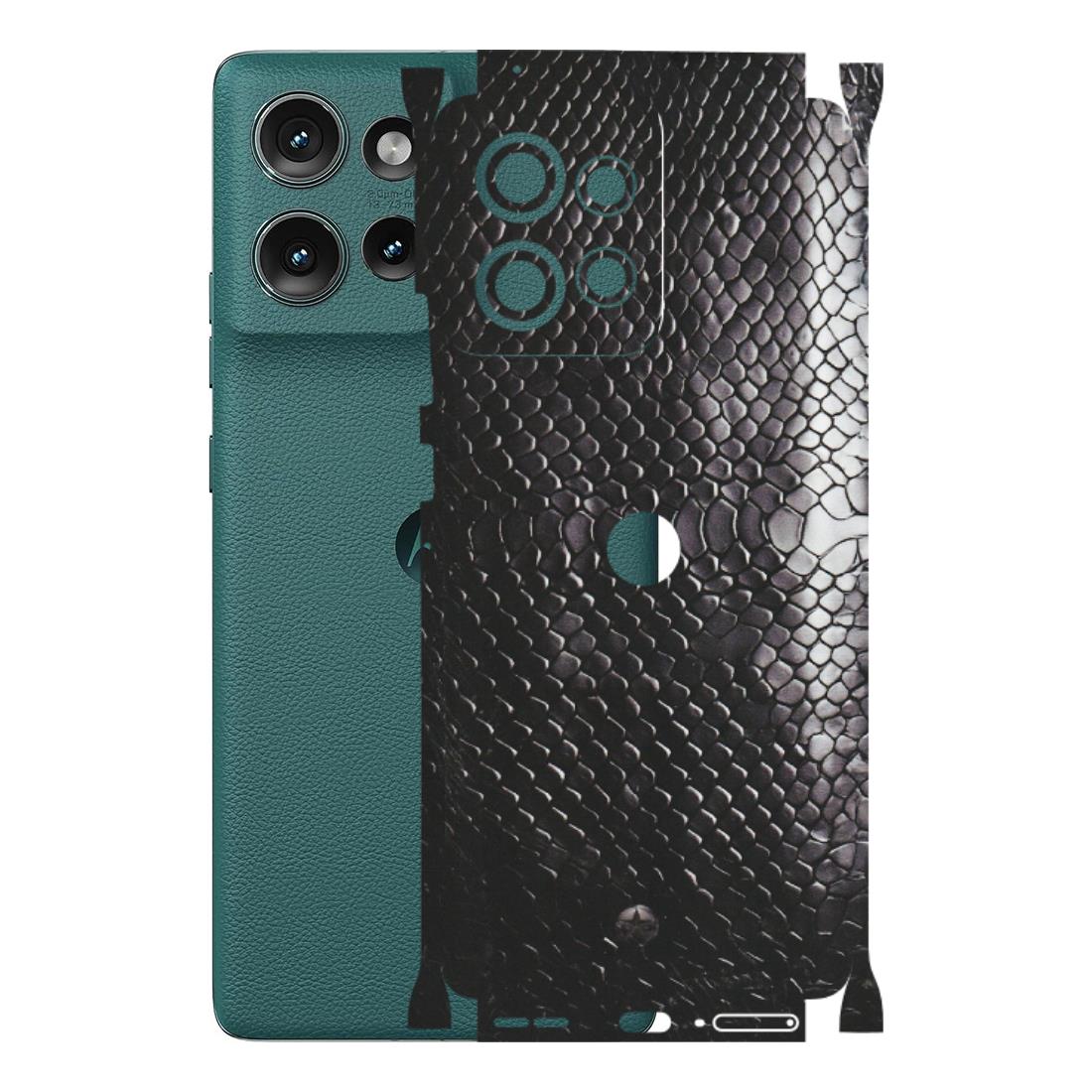 Motorola Phone Skins (All Models) - Black Snack Leather - Matte Finish (M-147) Motorola Edge 50 (5G)