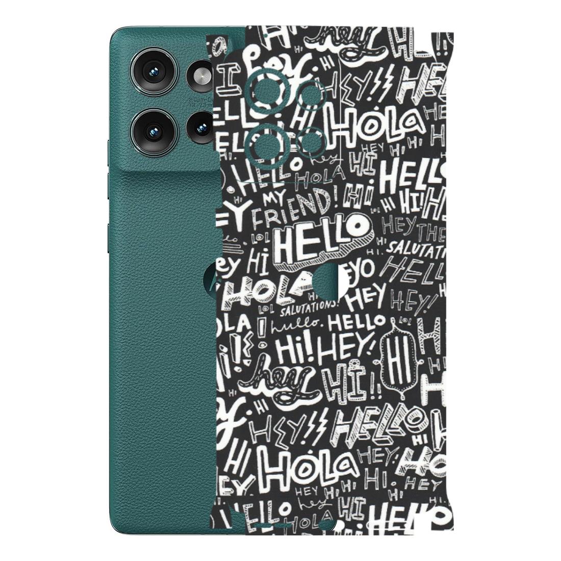 Motorola Phone Skins (All Models) - Hi Hello Doodles - Matte Finish (M-25) Motorola Edge 50 (5G)
