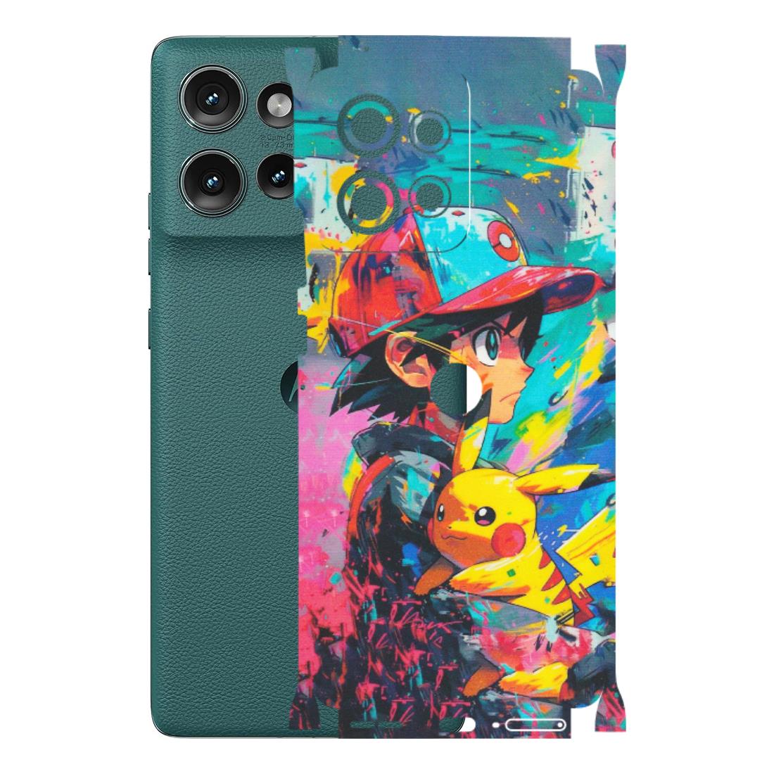 Motorola Phone Skins (All Models) - Ash & Pikachu - Matte Finish (M-26) Motorola Edge 50 (5G)