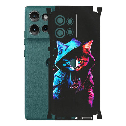 Motorola Phone Skins (All Models) - Cyberpunk Cat - Matte Finish (M-45) Motorola Edge 50 (5G)