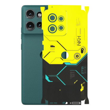 Motorola Phone Skins (All Models) - Black Yellow Technica - Matte Finish (M-53) Motorola Edge 50 (5G)