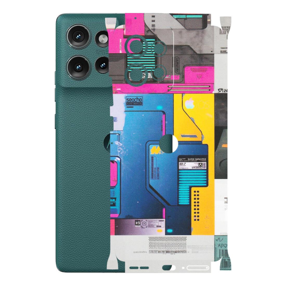Motorola Phone Skins (All Models) - Colourfull Motherboard Internals - Matte Finish (M-55) Motorola Edge 50 (5G)
