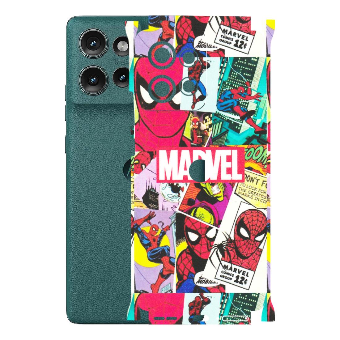 Motorola Phone Skins (All Models) - Marvel Comic Spiderman Grafitti - Matte Finish (M-72) Motorola Edge 50 (5G)