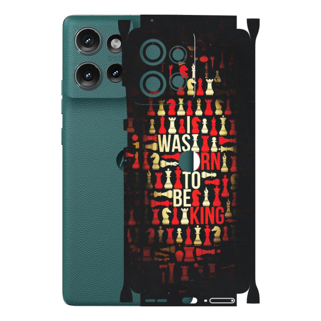 Motorola Phone Skins (All Models) - Born To Be King - Matte Finish (M-73) Motorola Edge 50 (5G)