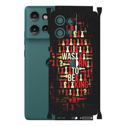 Motorola Phone Skins (All Models) - Born To Be King - Matte Finish (M-73) Motorola Edge 50 (5G)