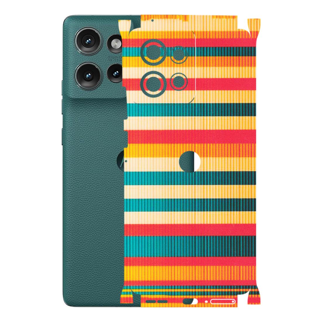 Motorola Phone Skins (All Models) - Colourful Stripes Soothing Effect - Matte Finish (M-86) Motorola Edge 50 (5G)