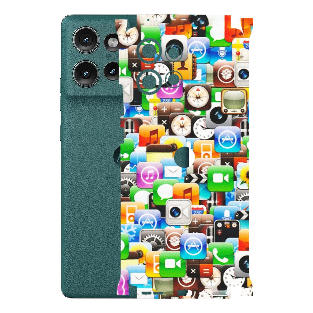 Motorola Phone Skins (All Models) - All Apple Icons - Matte Finish (M-93) Motorola Edge 50 (5G)