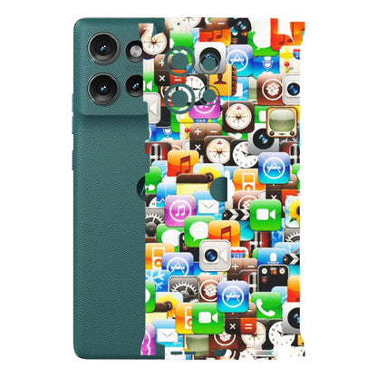 Motorola Phone Skins (All Models) - All Apple Icons - Matte Finish (M-93) Motorola Edge 50 (5G)