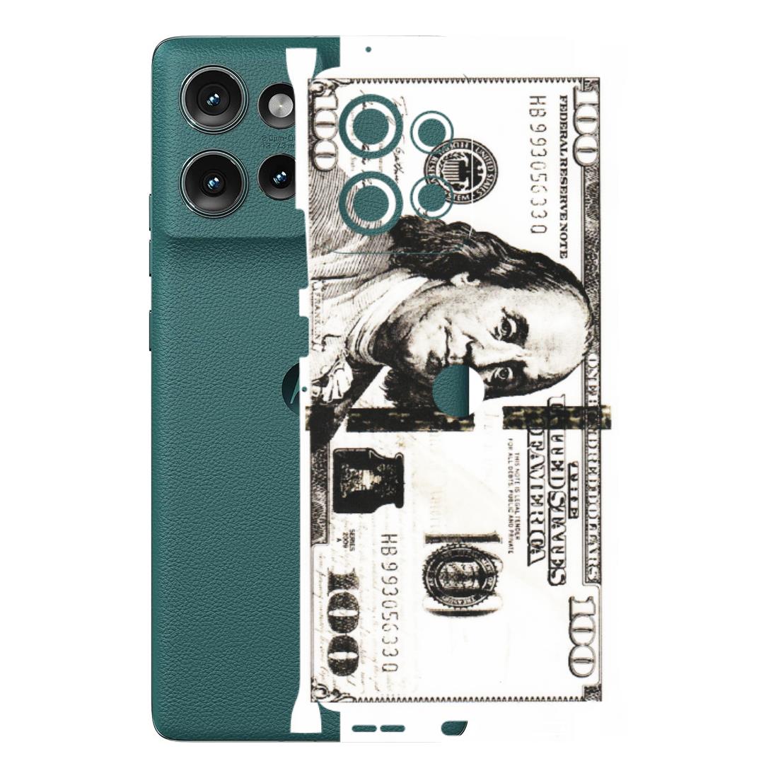 Motorola Phone Skins (All Models) - 100 Dollar Currency - Transparent Finish (T-01) Motorola Edge 50 (5G)