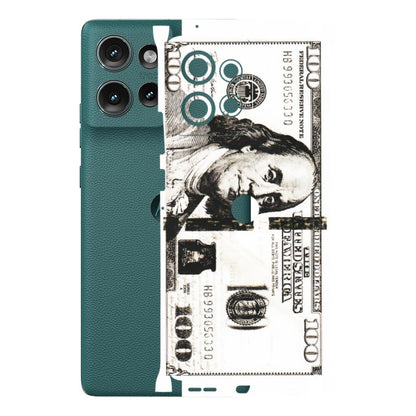 Motorola Phone Skins (All Models) - 100 Dollar Currency - Transparent Finish (T-01) Motorola Edge 50 (5G)