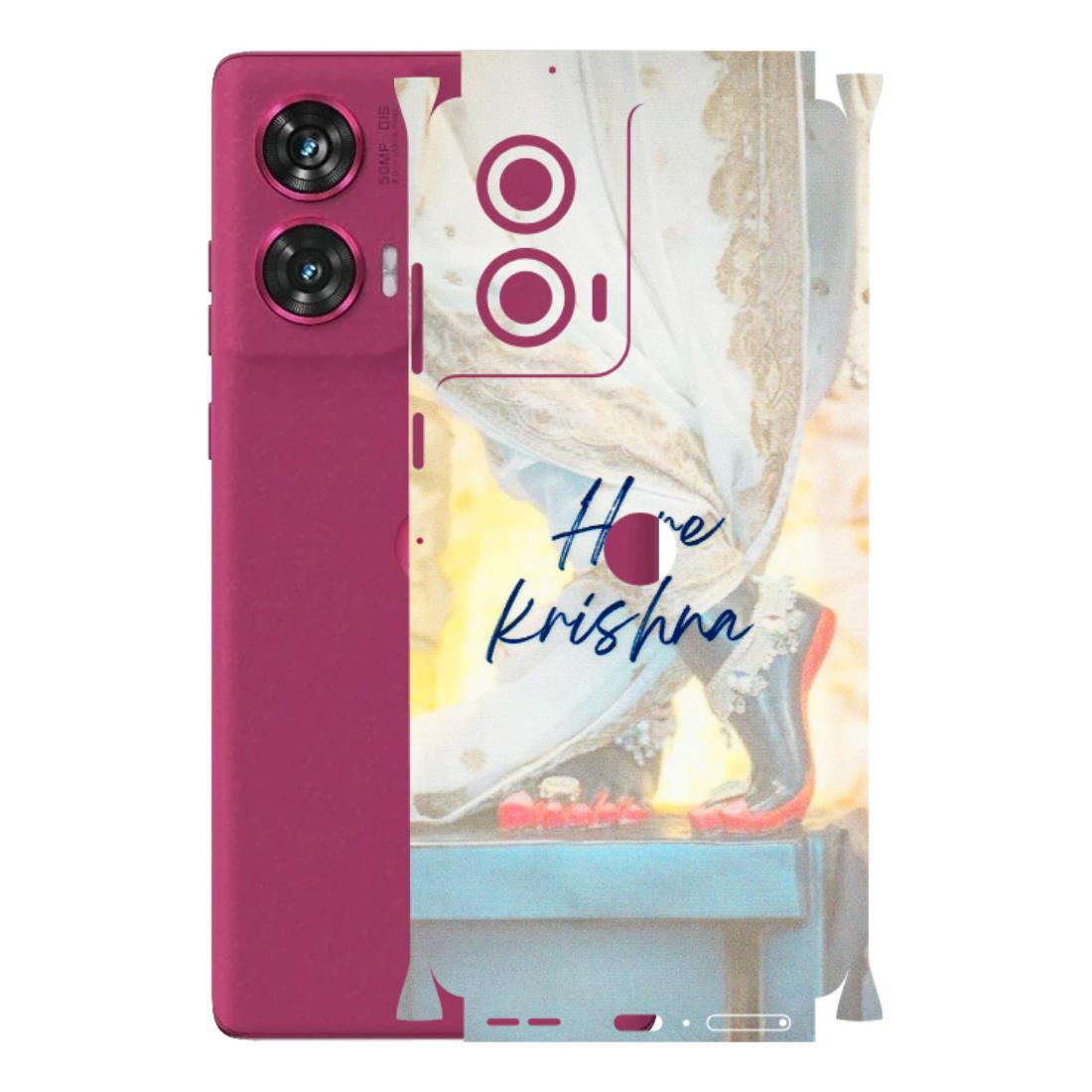 Motorola Phone Skins (All Models) - Hare Krishna - 3D Embossed Finish (L-03) Motorola Edge 50 Fusion (5G)