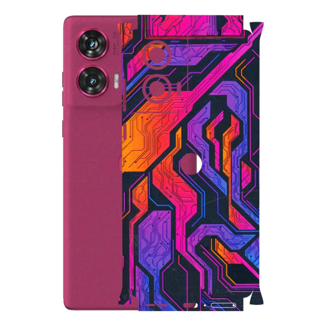 Motorola Phone Skins (All Models) - Tech Circuits Futuristic - 3D Embossed Finish (L-07) Motorola Edge 50 Fusion (5G)
