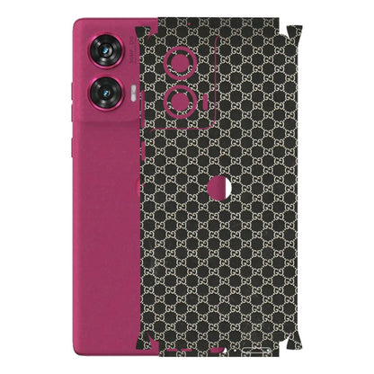 Motorola Phone Skins (All Models) - Black G Print - 3D Embossed Finish (L-109) Motorola Edge 50 Fusion (5G)