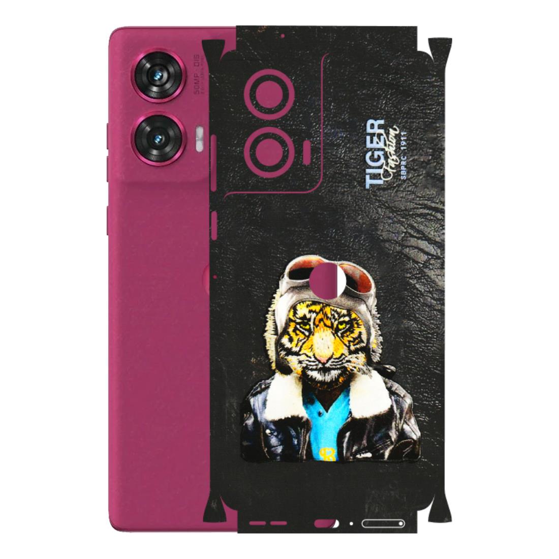 Motorola Phone Skins (All Models) - Rider Tiger - 3D Embossed Finish (L-113) Motorola Edge 50 Fusion (5G)