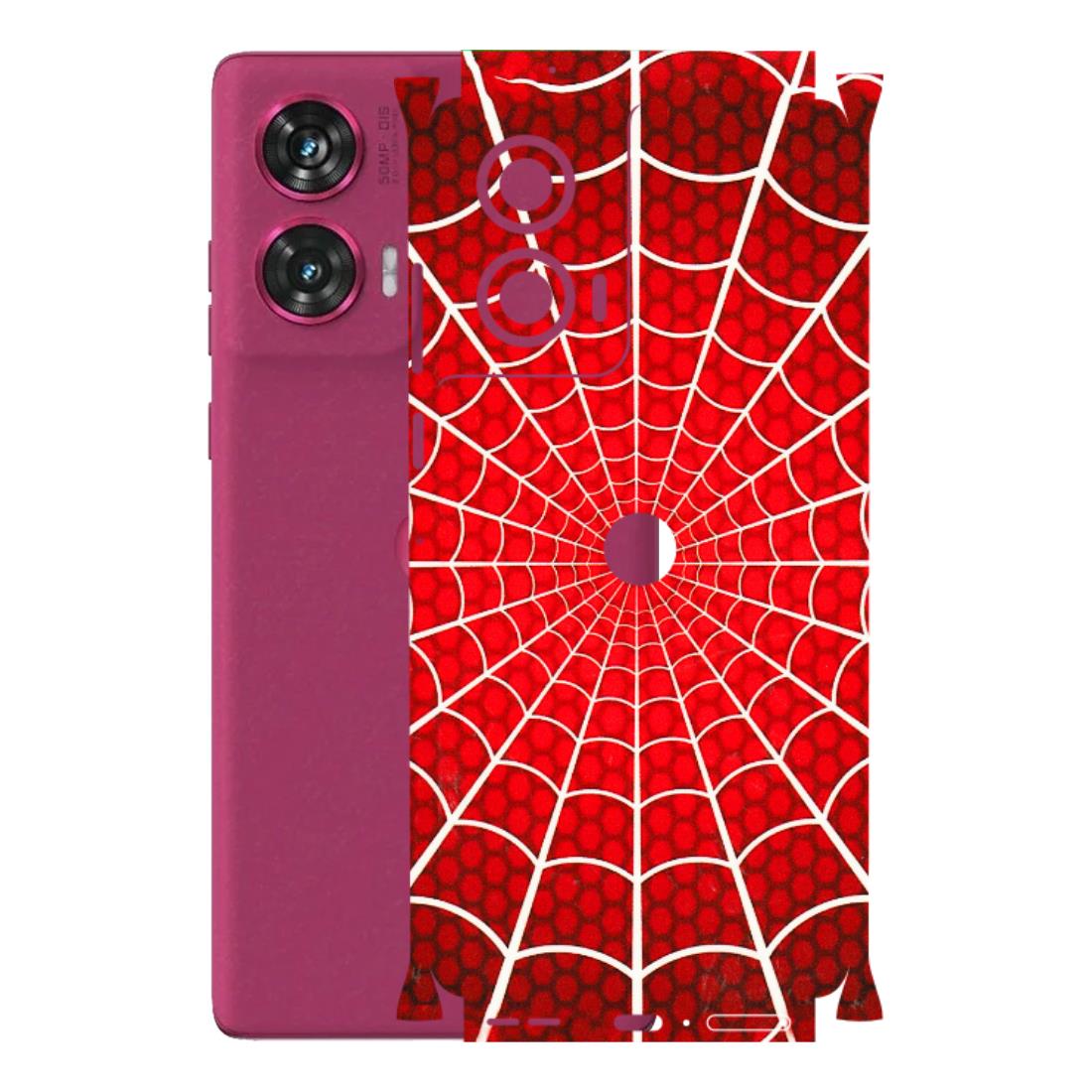 Motorola Phone Skins (All Models) - Classic Spidey Web - 3D Embossed Finish (L-115) Motorola Edge 50 Fusion (5G)