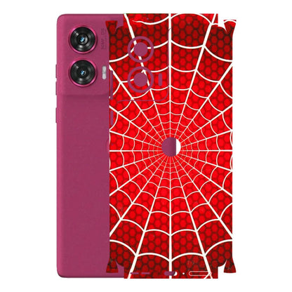 Motorola Phone Skins (All Models) - Classic Spidey Web - 3D Embossed Finish (L-115) Motorola Edge 50 Fusion (5G)