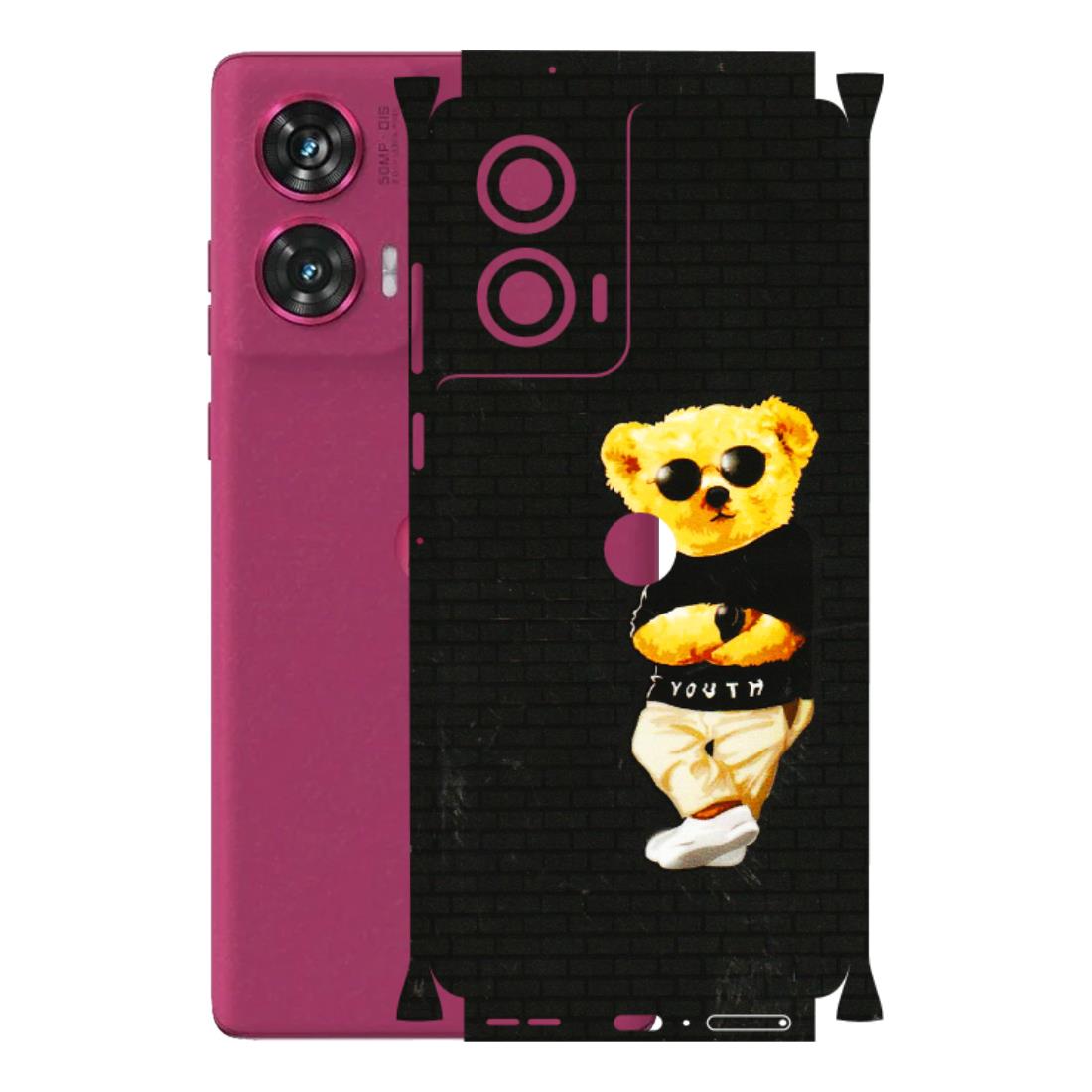 Motorola Phone Skins (All Models) - Classy Teddy Bear - 3D Embossed Finish (L-116) Motorola Edge 50 Fusion (5G)