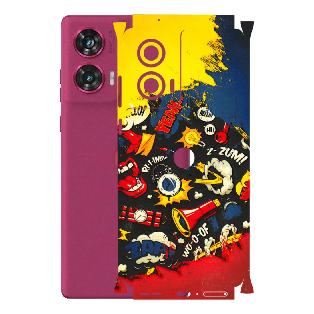 Motorola Phone Skins (All Models) - Pacific Doodle Art - 3D Embossed Finish (L-120) Motorola Edge 50 Fusion (5G)