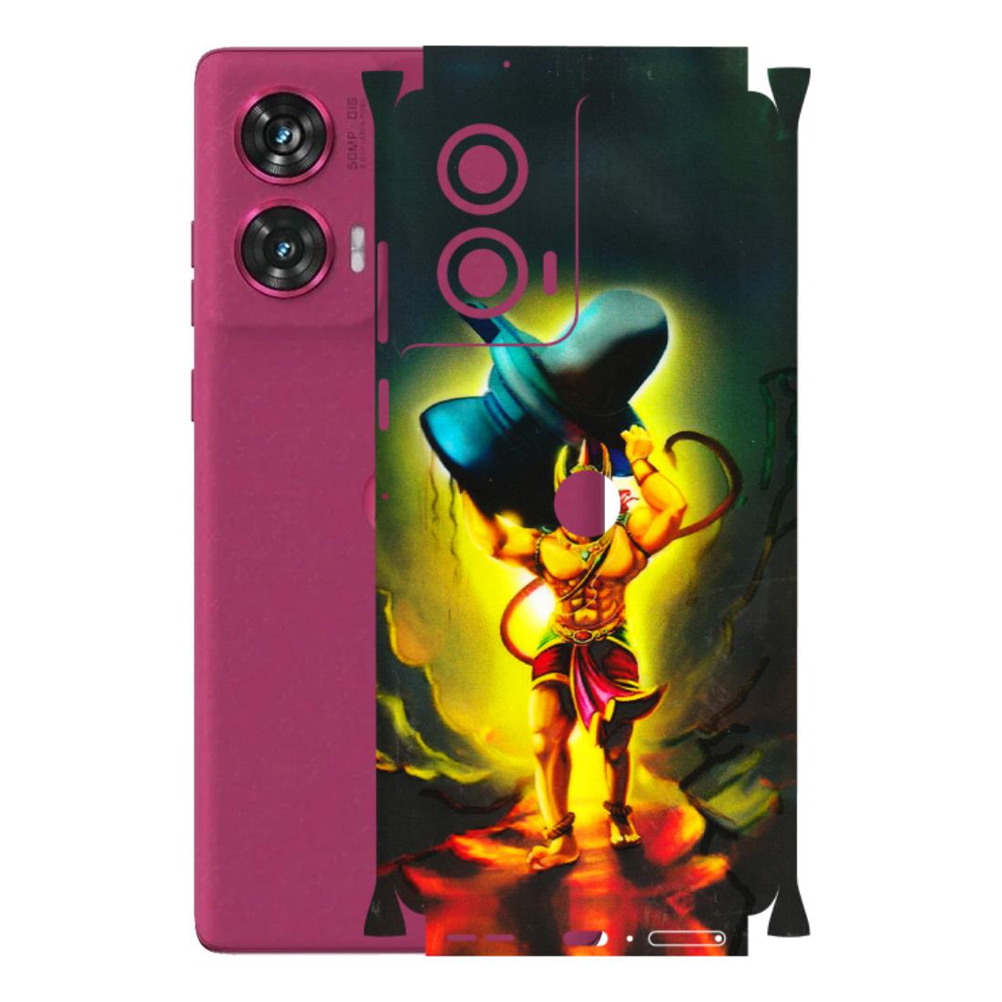 Motorola Phone Skins (All Models) - Hanuman Ji - 3D Embossed Finish (L-128) Motorola Edge 50 Fusion (5G)
