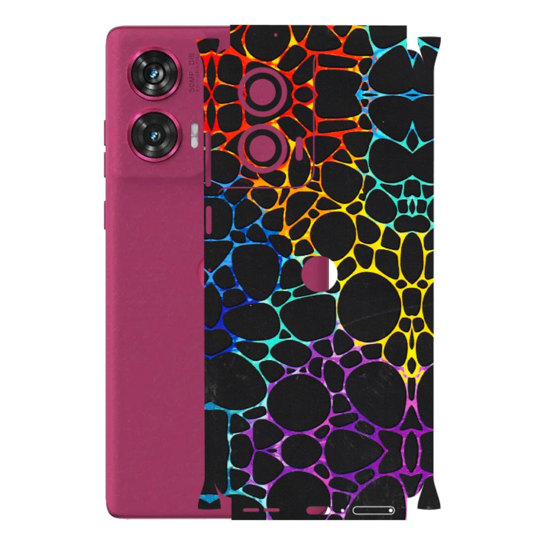 Motorola Phone Skins (All Models) - Abstract Art MultiColour - 3D Embossed Finish (L-133) Motorola Edge 50 Fusion (5G)