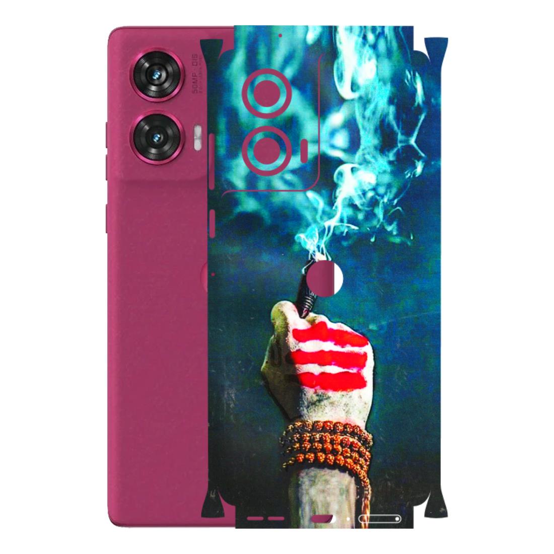 Motorola Phone Skins (All Models) - Mahadev Bhakt - 3D Embossed Finish (L-146) Motorola Edge 50 Fusion (5G)
