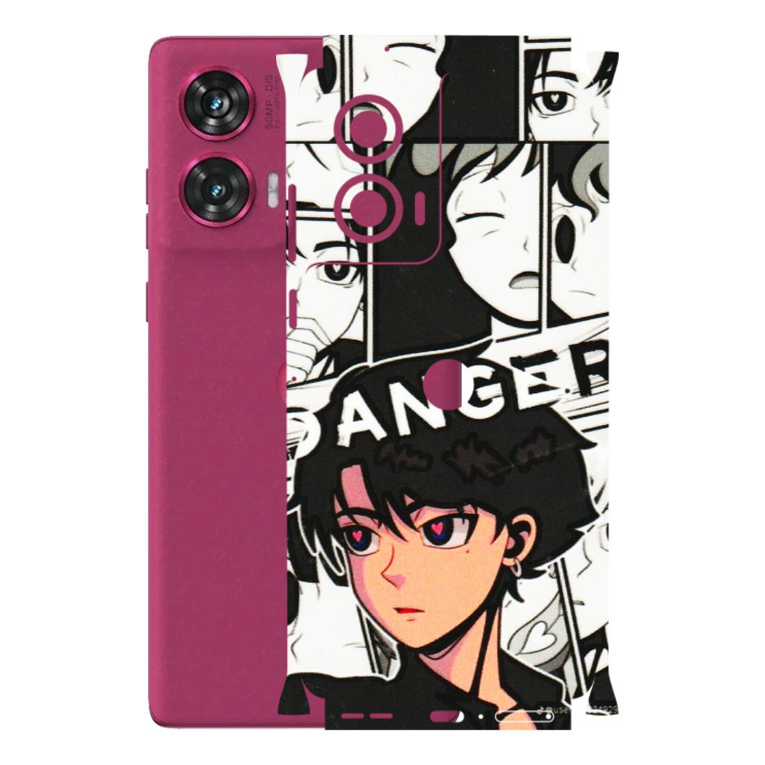 Motorola Phone Skins (All Models) - Danger Anime - 3D Embossed Finish (L-155) Motorola Edge 50 Fusion (5G)