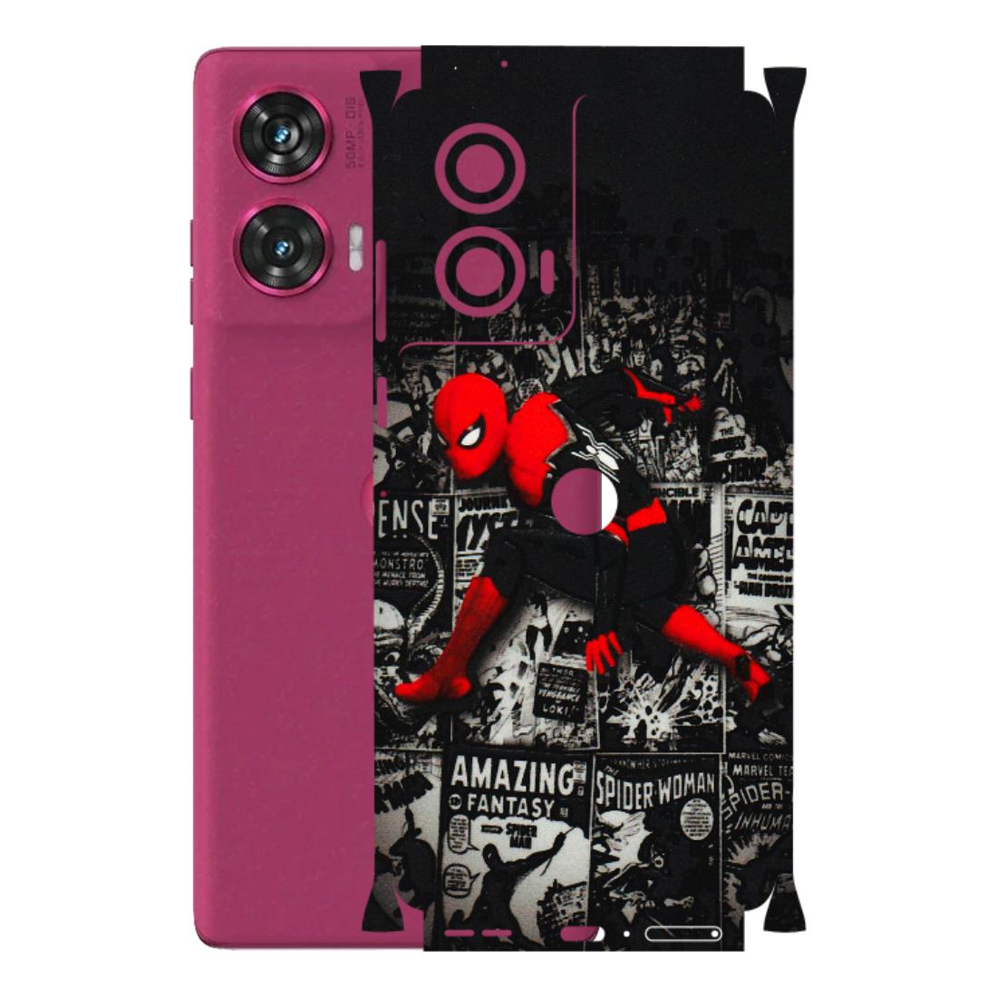 Motorola Phone Skins (All Models) - SpiderMan New - 3D Embossed Finish (L-162) Motorola Edge 50 Fusion (5G)