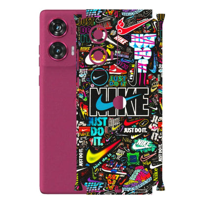 Motorola Phone Skins (All Models) - Just Do It Doodles - 3D Embossed Finish (L-166) Motorola Edge 50 Fusion (5G)