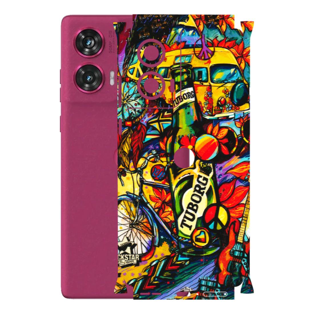 Motorola Phone Skins (All Models) - Cool Beer Bottle - 3D Embossed Finish (L-193) Motorola Edge 50 Fusion (5G)