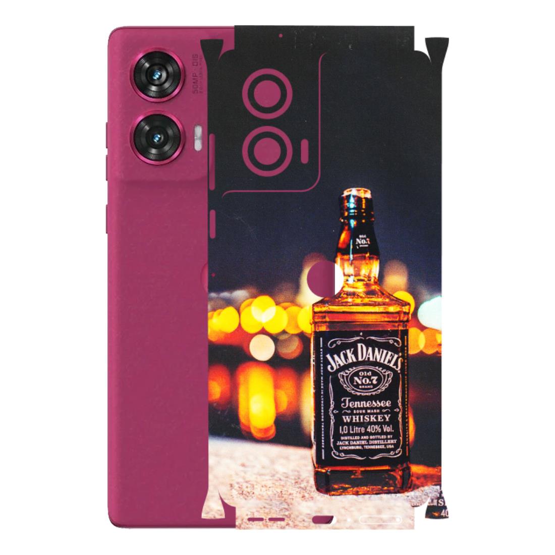 Motorola Phone Skins (All Models) - JD Whiskey Bottle - 3D Embossed Finish (L-20) Motorola Edge 50 Fusion (5G)