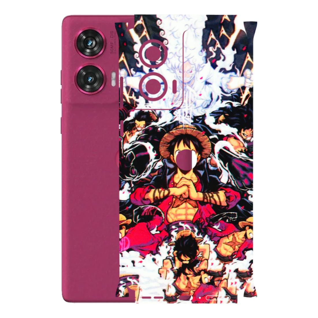 Motorola Phone Skins (All Models) - Luffy Anime Character - 3D Embossed Finish (L-203) Motorola Edge 50 Fusion (5G)