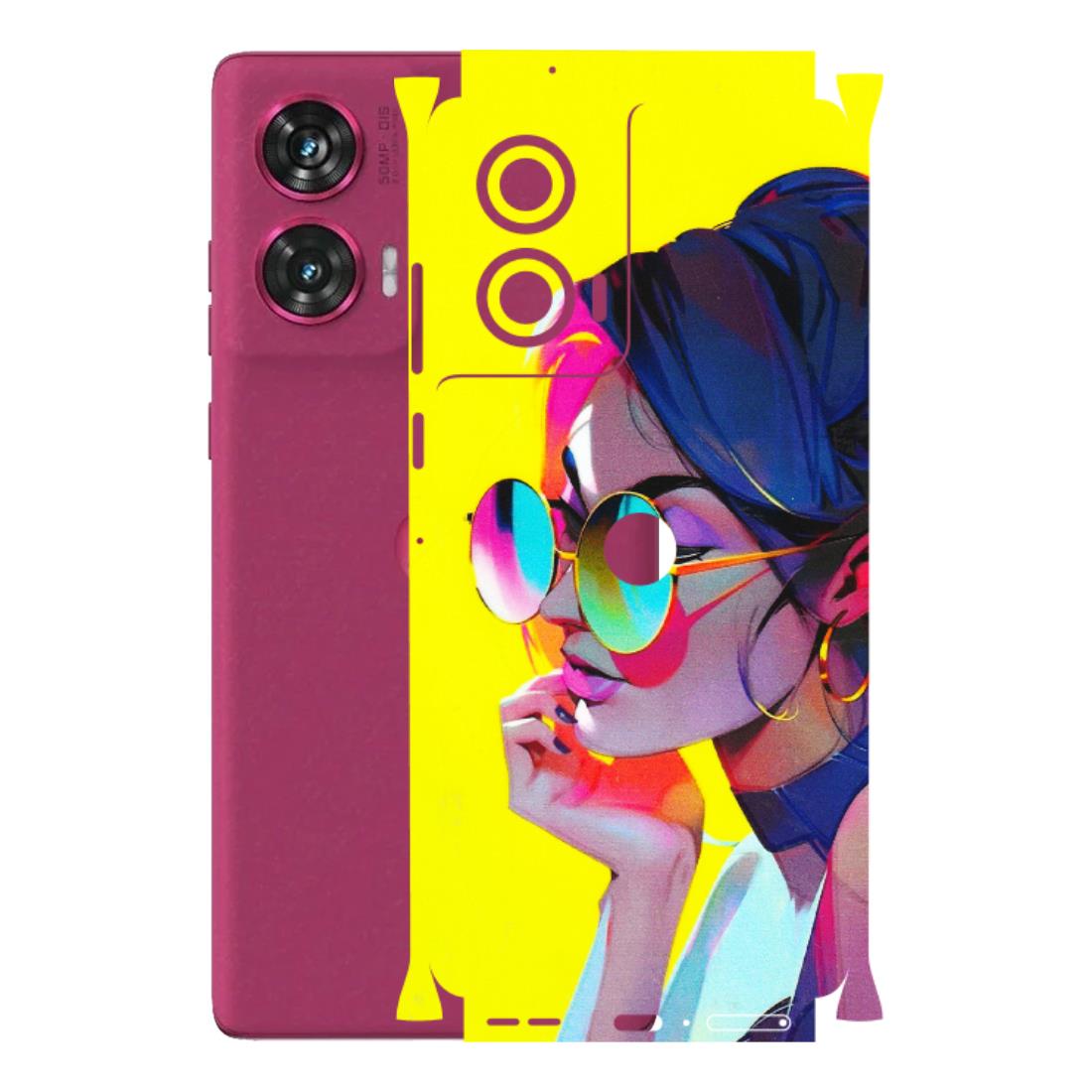 Motorola Phone Skins (All Models) - Bold Stylish Girl - 3D Embossed Finish (L-222) Motorola Edge 50 Fusion (5G)