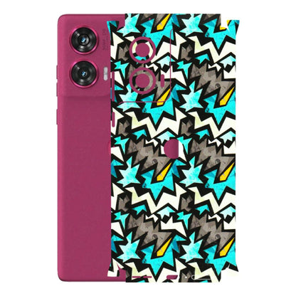 Motorola Phone Skins (All Models) - Funky Zig Zag - 3D Embossed Finish (L-223) Motorola Edge 50 Fusion (5G)