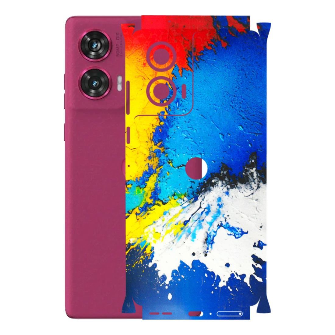 Motorola Phone Skins (All Models) - Acrylic Paint Spill - 3D Embossed Finish (L-229) Motorola Edge 50 Fusion (5G)