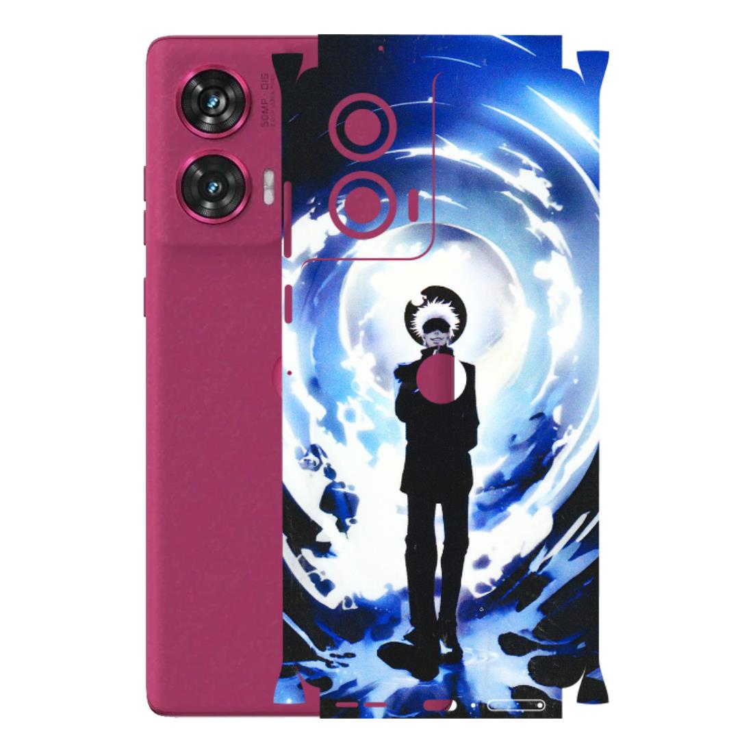 Motorola Phone Skins (All Models) - Satoru Gojo Dark Blue - 3D Embossed Finish (L-235) Motorola Edge 50 Fusion (5G)