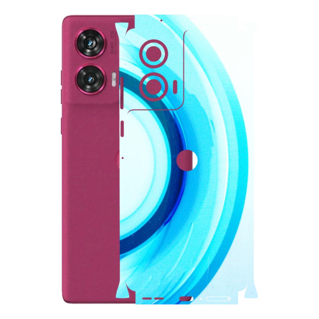 Motorola Phone Skins (All Models) - The Blue Curve - 3D Embossed Finish (L-244) Motorola Edge 50 Fusion (5G)