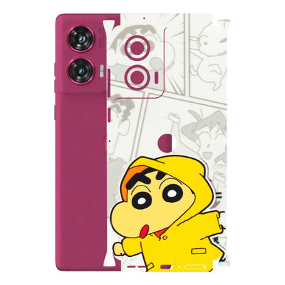 Motorola Phone Skins (All Models) - Yellow Shinchan Comic - 3D Embossed Finish (L-246) Motorola Edge 50 Fusion (5G)