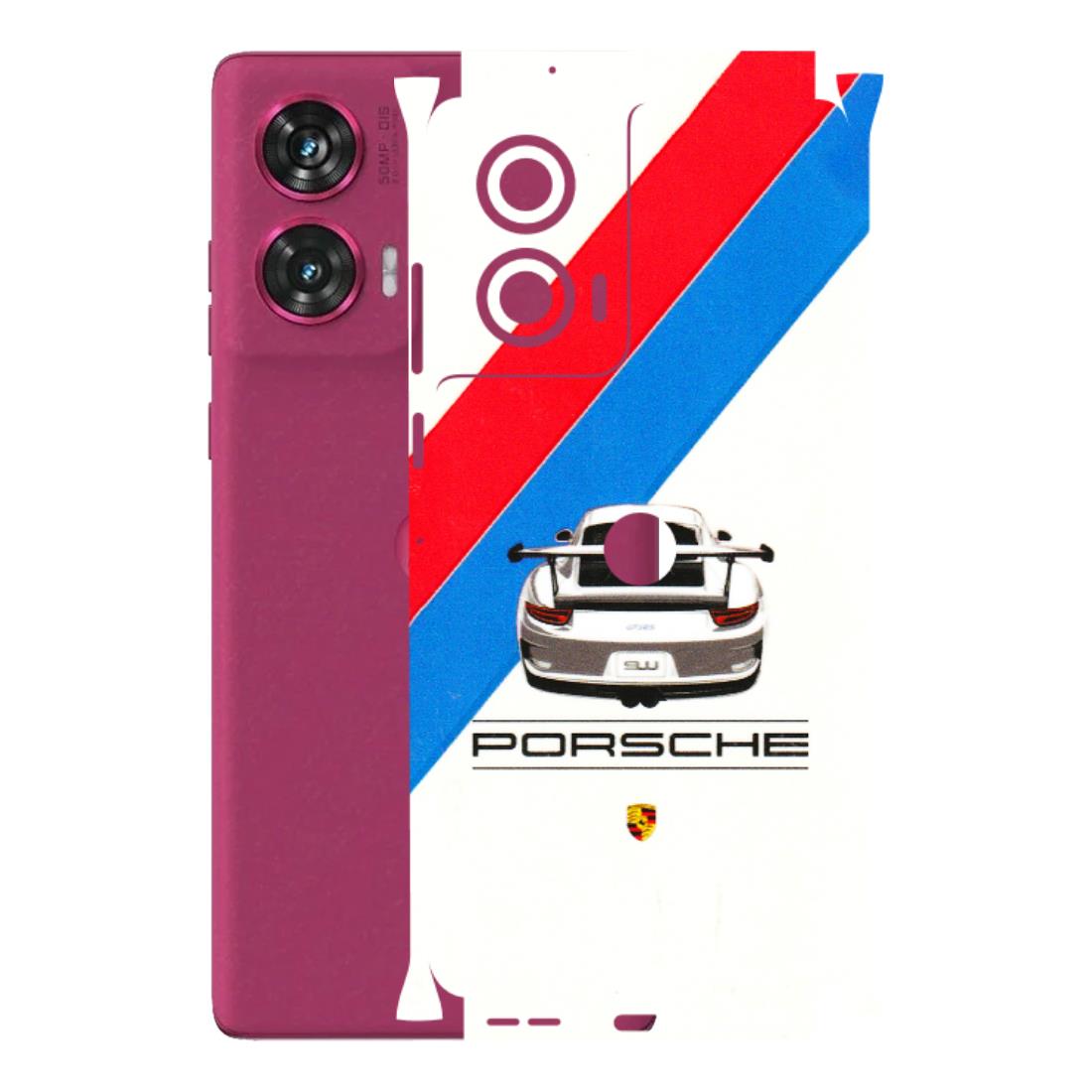 Motorola Phone Skins (All Models) - Porche Car Sober Logo - 3D Embossed Finish (L-248) Motorola Edge 50 Fusion (5G)