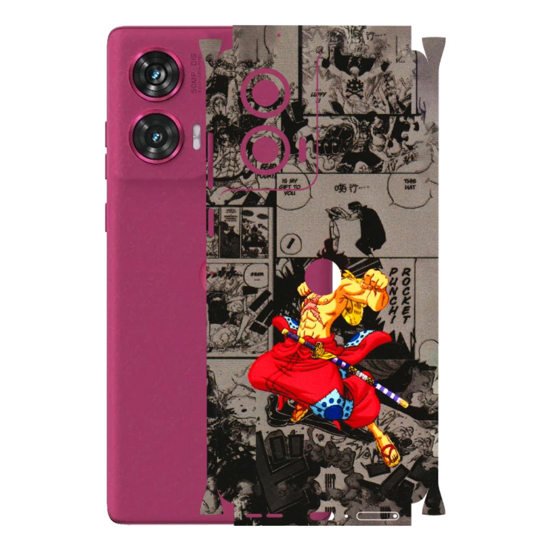 Motorola Phone Skins (All Models) - One Piece Rocket Punch Manga - 3D Embossed Finish (L-25) Motorola Edge 50 Fusion (5G)