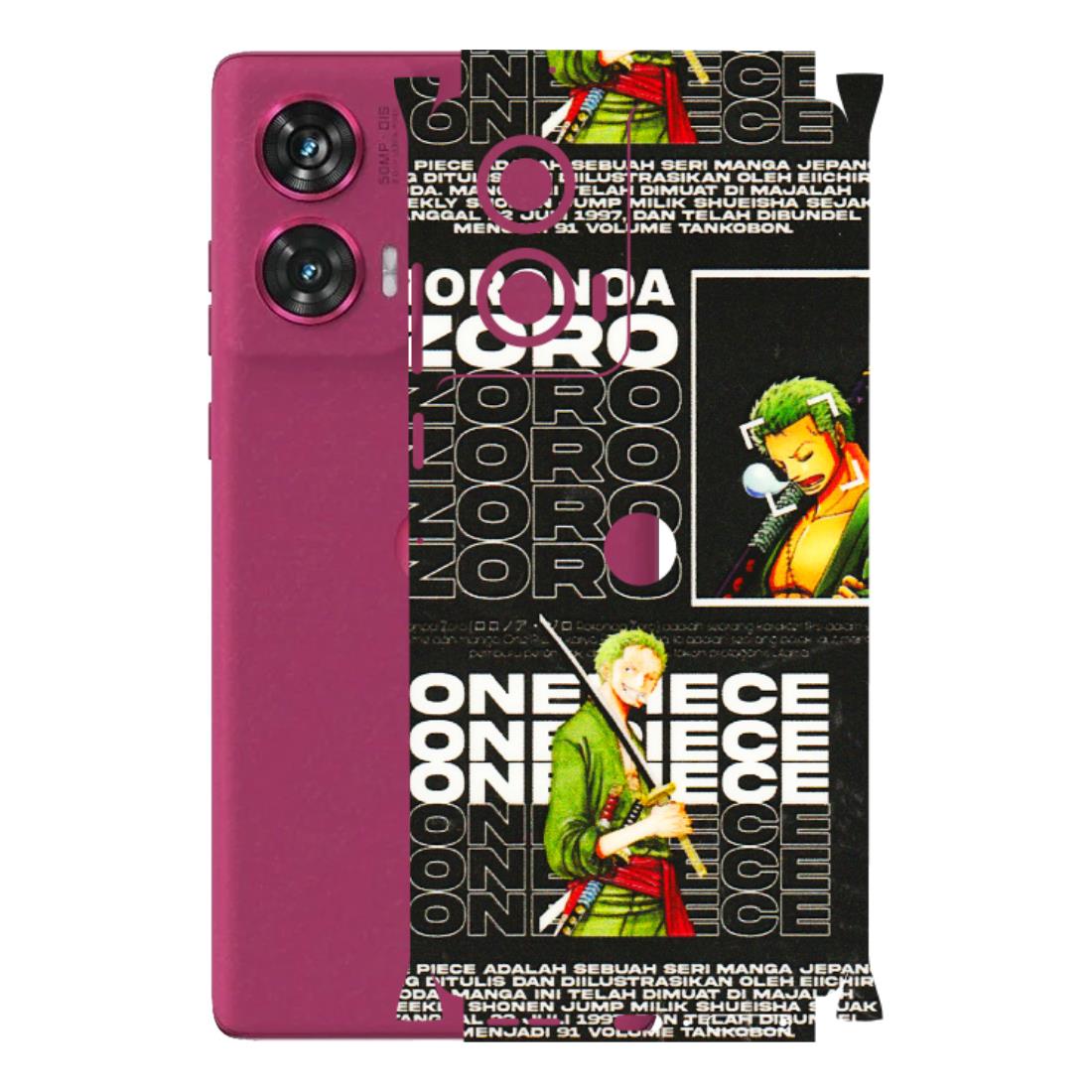 Motorola Phone Skins (All Models) - One Piece Zoro - 3D Embossed Finish (L-250) Motorola Edge 50 Fusion (5G)