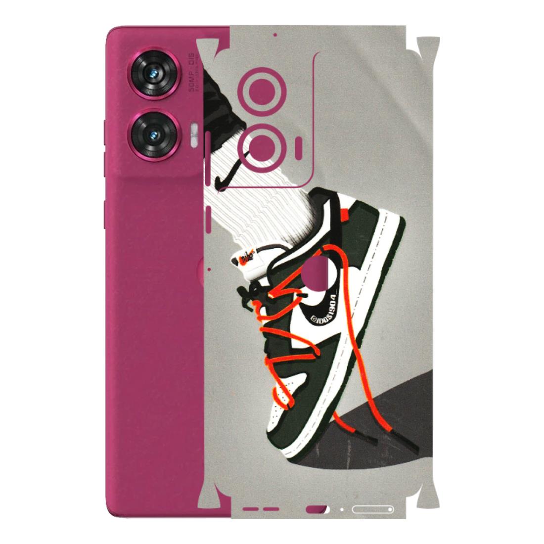 Motorola Phone Skins (All Models) - New Grey Sneaker - 3D Embossed Finish (L-261) Motorola Edge 50 Fusion (5G)