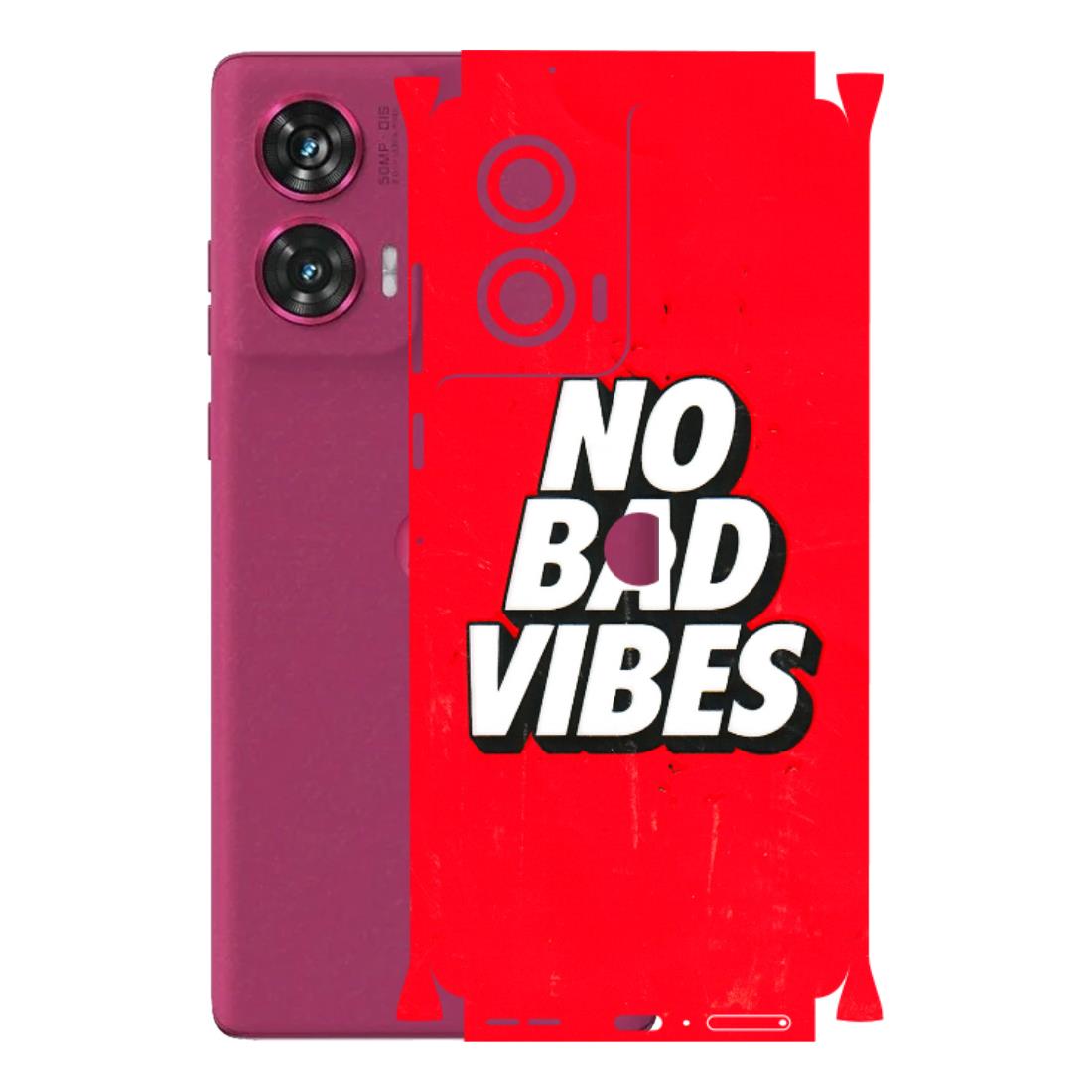 Motorola Phone Skins (All Models) - No Bad Vibes - 3D Embossed Finish (L-280) Motorola Edge 50 Fusion (5G)