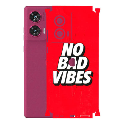 Motorola Phone Skins (All Models) - No Bad Vibes - 3D Embossed Finish (L-280) Motorola Edge 50 Fusion (5G)